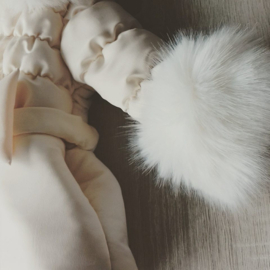 Damen Wintermantel mit großem Pelzkragen Pelzjacke aus Kunstpelz