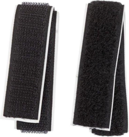zelfklevend klittenband zwart of wit - 20 mm x 0.5 m - stevige kwaliteit klitteband - 2 cm