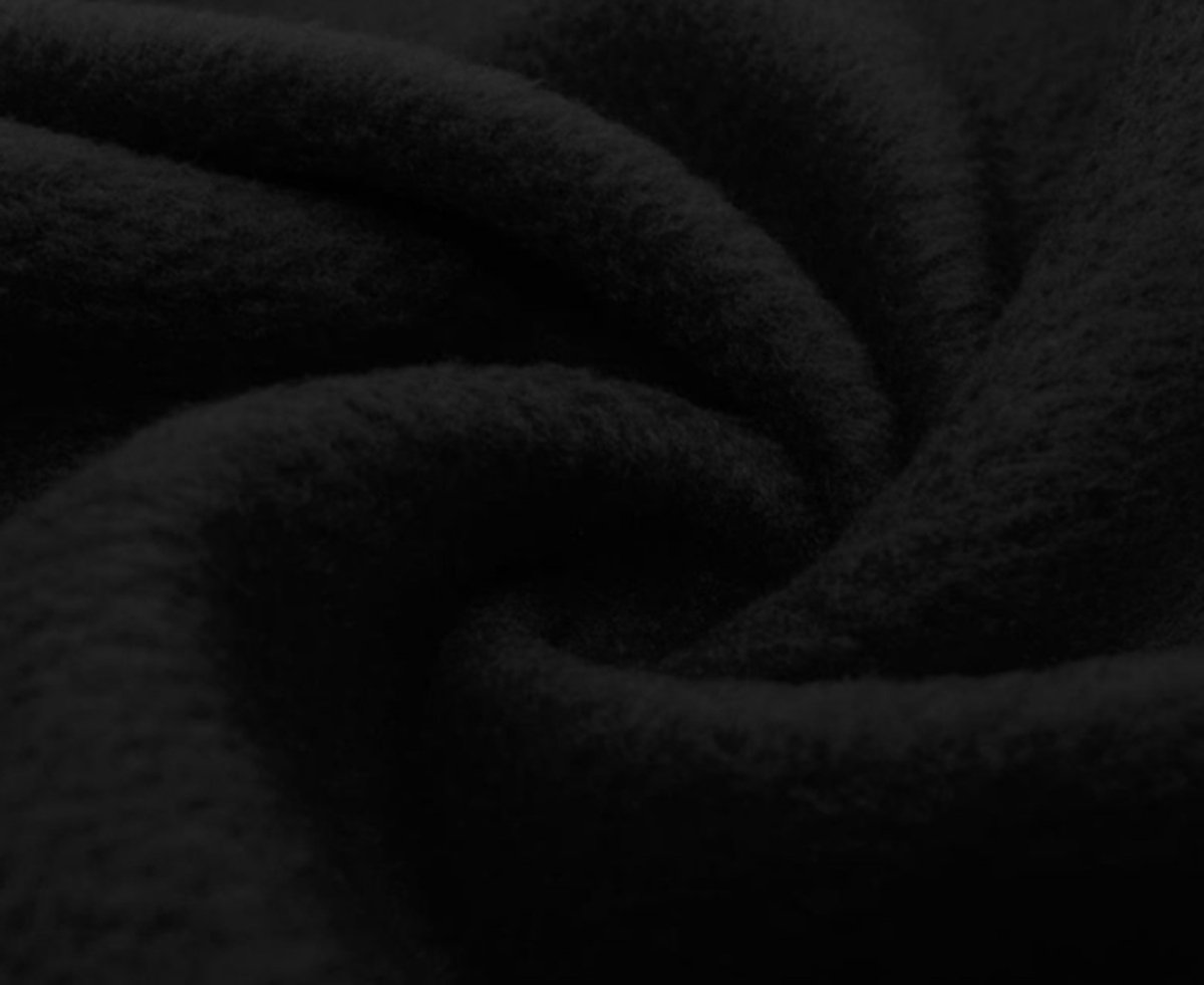 Fleece Stof - 1 meter - Zachte teddy per meter zwart