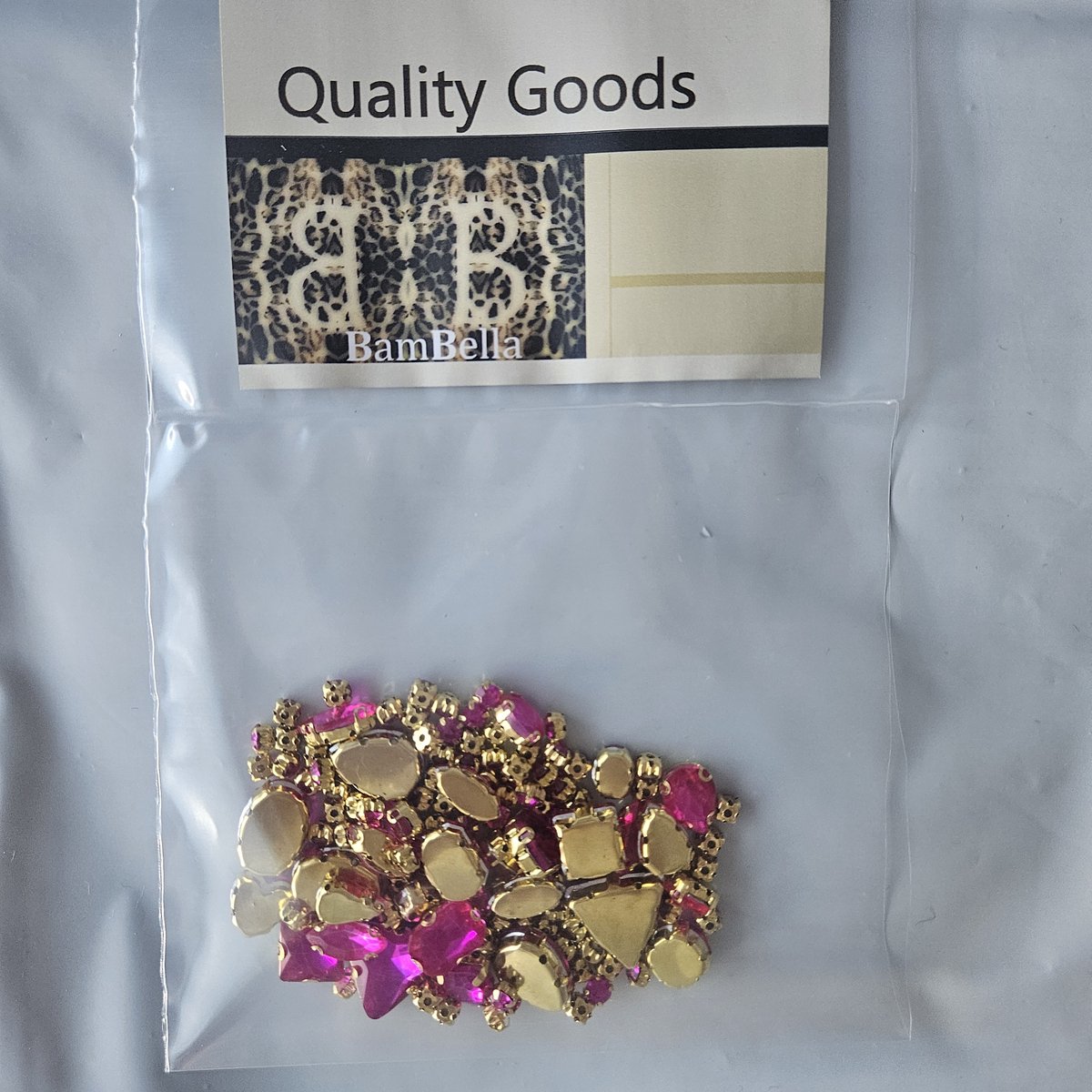 BamBella® Goudgeel - Grote Naai strass Steentjes - 130 stuks - strass stenen glitters kleding versieren