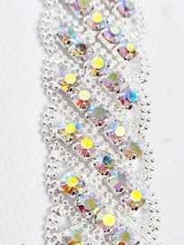 BamBella ® Strass ketting - Breed - lint 30cm steentjes touw diamantjes naaien knutselen versieren glitter
