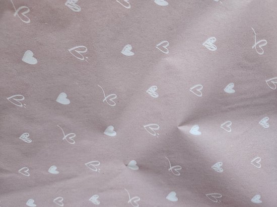 100 stuks A4 Zijdepapier  Roze hartjes 210 300mm Vloeipapier tissue papier roze inpakpapier knutselen knutsel papier vloei papier inpak inpakken dun papier voor kleding vul materiaal fel roze silk paper
