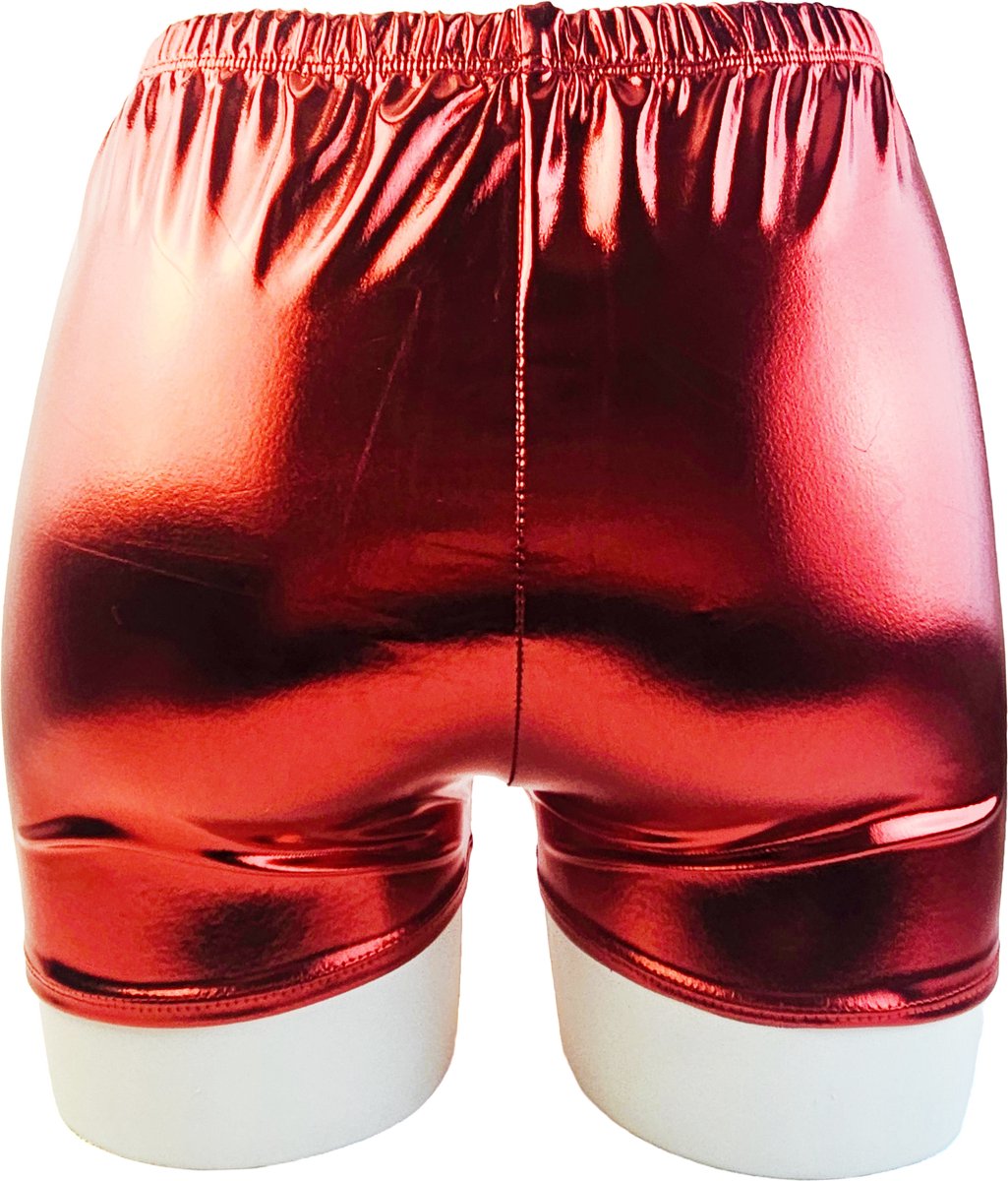 BamBella® Korte broek -  Wetlook Dames - Gpid  Glans Lame metallic Short gym broek