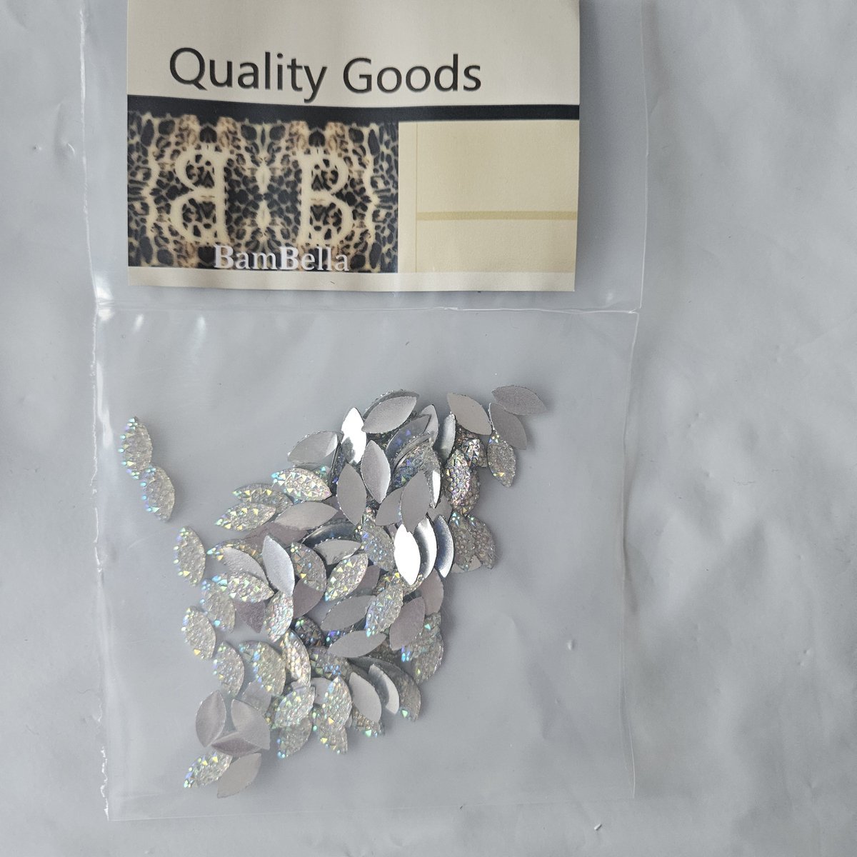 BamBella® mix grote stenen - 100 stuks - kleding versieren steentjes DIY hobby knutselen Glitter