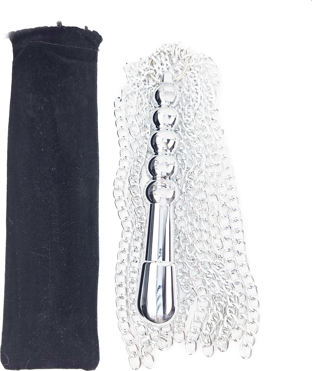BNDGx® - Metalen Zweep spanking - Extreme BDSM Seks zweep Staal Zilver kleurig SM Fetisch Seks speeltje