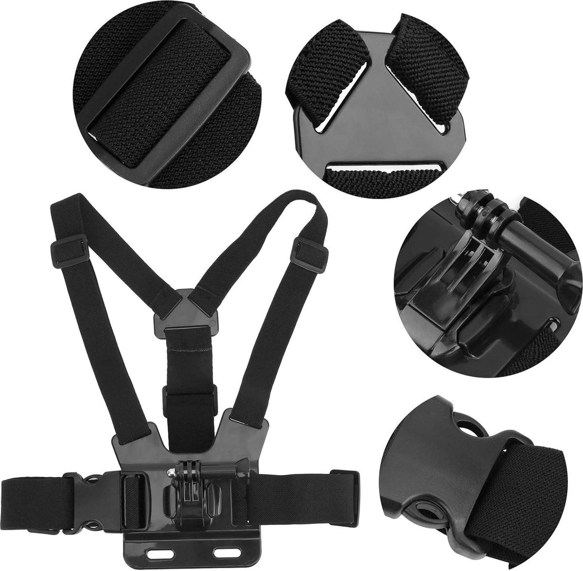 Verstelbare Elastische Camera Borstband - 4 punts - voor OSMO ACTIE - Borstbevestiging Harnas .