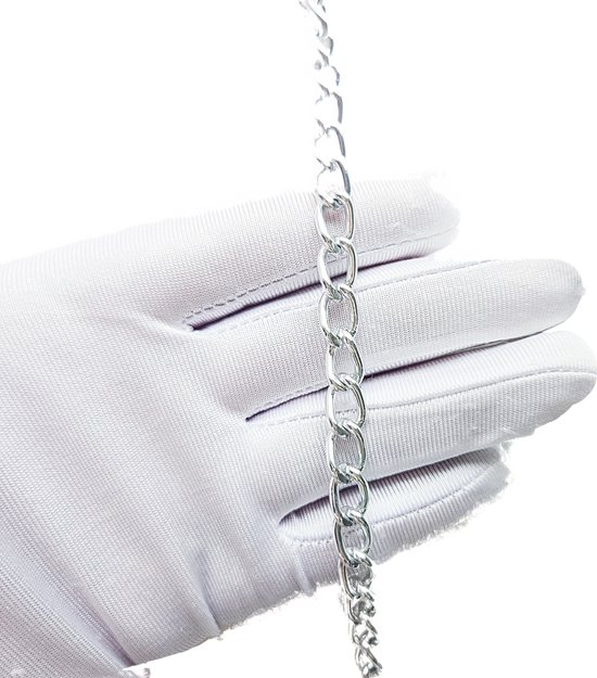 BamBella® - Stevige dikke ketting zilver kleurig per meter fournituren