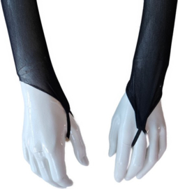 BamBella® Vingerloos Net handschoenen - One Size - Zwart - Visnet handschoenen - Feest - Gothic Carnaval
