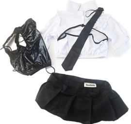 BamBella ® Sexy erotische uniform Schoolmeisje Rollenspel kleding outfit dames