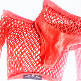 BamBella® -   set - Onesize - Erotische sexy nacht set  met top doorzichtig kant - Super Stretch
