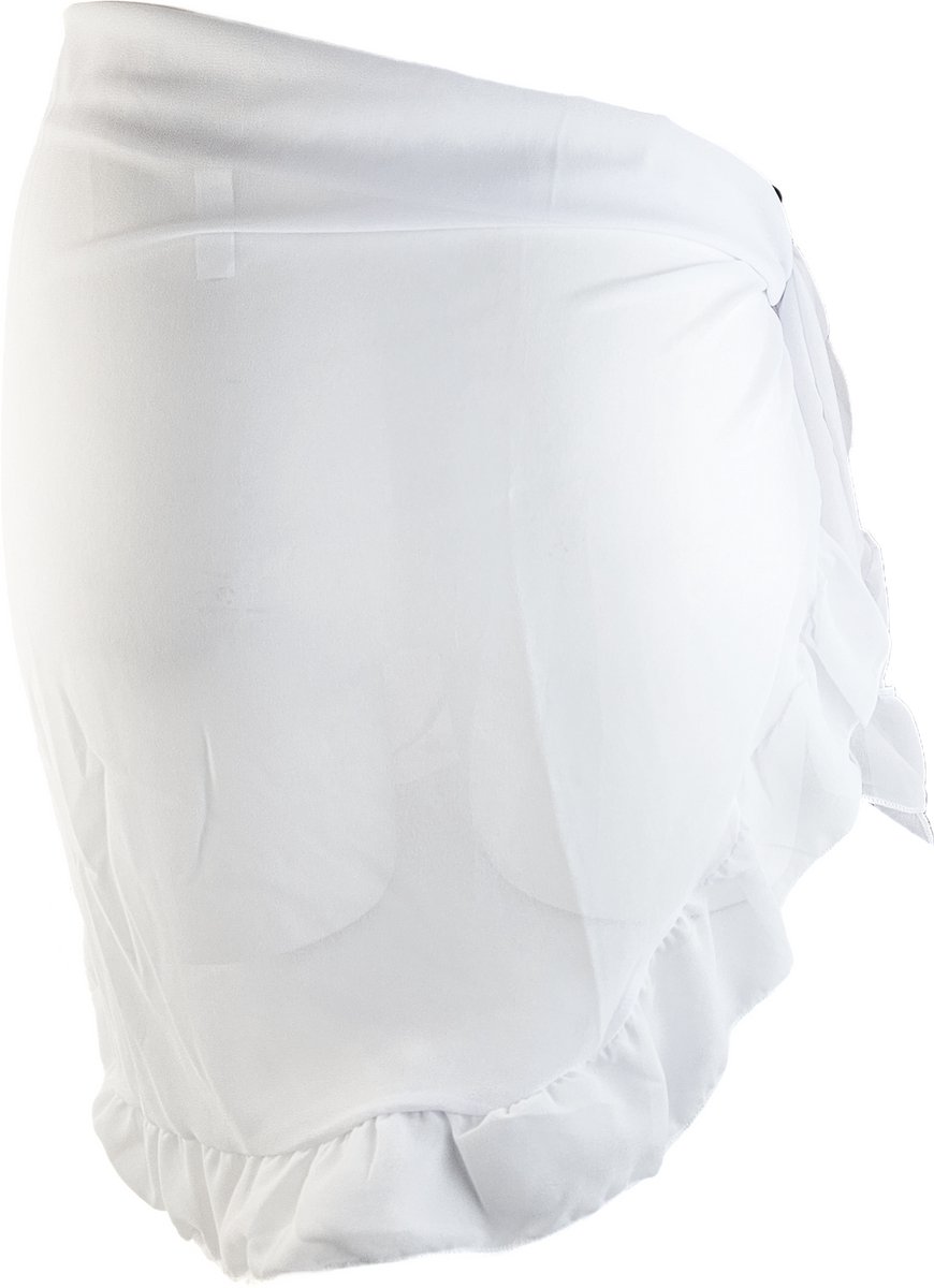BamBella® - Rok - Onesize omslag doek Strand rokje kort doorzichtig chiffon Wit