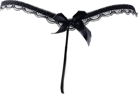 BamBella ® - String Kruisloos - One size - Sexy Zwart Erotische onderbroek Heren