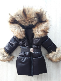 Women's  Winter Coat With Big Fur Collar Fur Faux Fur Jacket