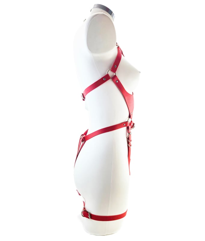 Bondage tuig pak Harnas vrouw riem - Erotische sex Body Nep Leer - Verstelbaar -
