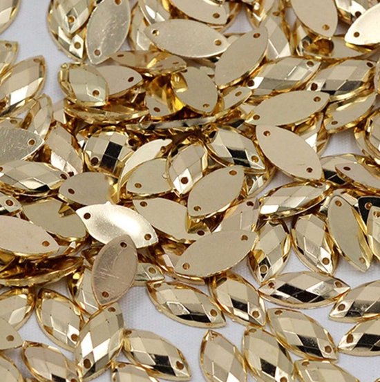 BamBella® AB wit kleur - Grote Naai strass Steentjes - 50 stuks - zilver kleurig strass stenen glitters kleding versieren