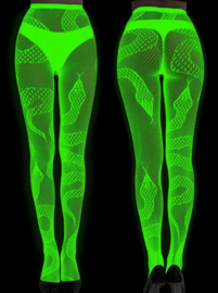 BamBella ® - Panty -Onesize - Glow in the dark body suit - Dames - Onesize - sexy Erotische jumpsuit van kant lingerie