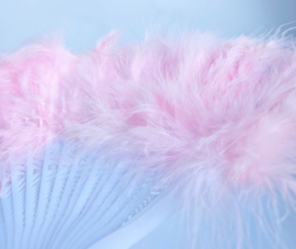 Roze veren waaier - Feest - verkleden meisje -