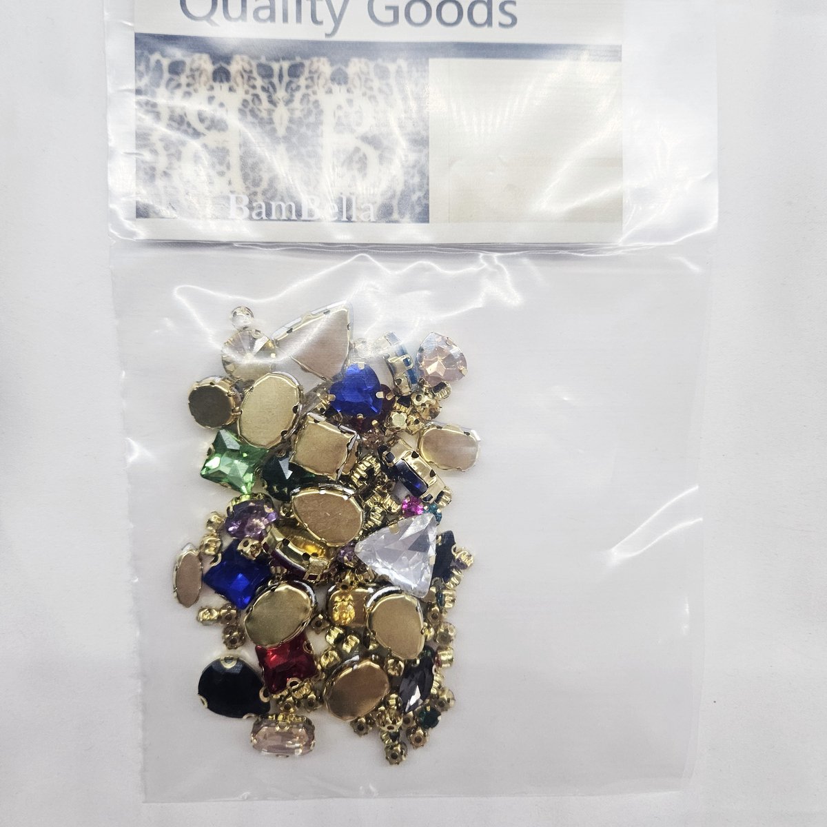 BamBella® Multi colour - Grote Naai strass Steentjes - 130 stuks - strass stenen glitters kleding versieren