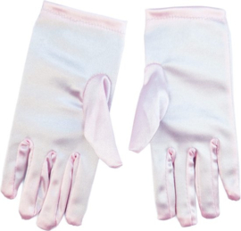 BamBella® - Handschoenen voor communie feest bruiloft kinderen Meisje kort Roze
