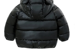 Winterjas Girls Maat 92 t/m 116 Zwart Puffer jack