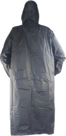 BamBella® - Regenjas lang Dames Zwart - Onesize - XS t/m XL Regen jas waterdicht met capuchon