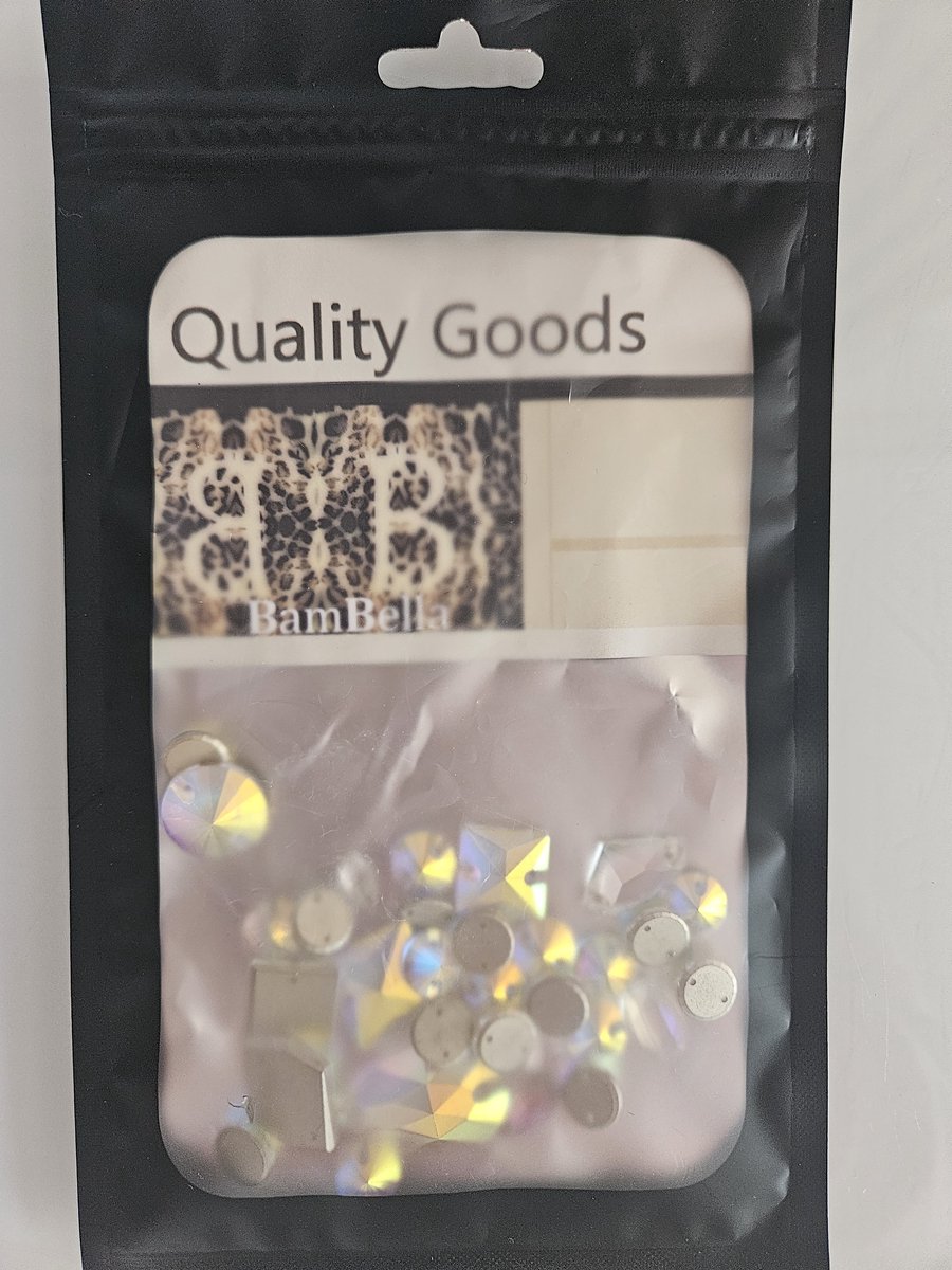 BamBella® Naai strass Steentjes - 100 stuks - AB - geel strass stenen glitters kleding versieren