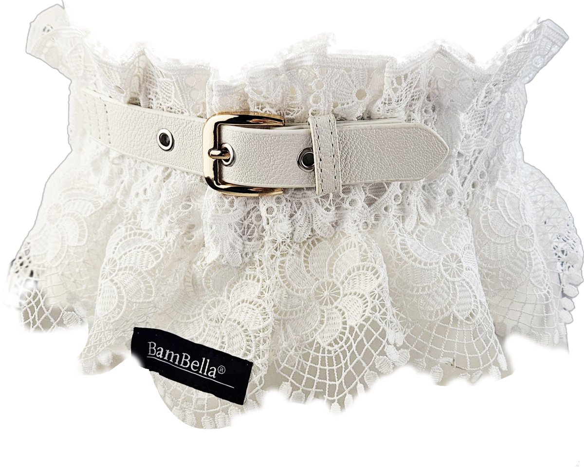 BamBella ® - Riem Maat Onesize - Rok franje ruches Mode Body Gothic Goth taille riem zwart met belt