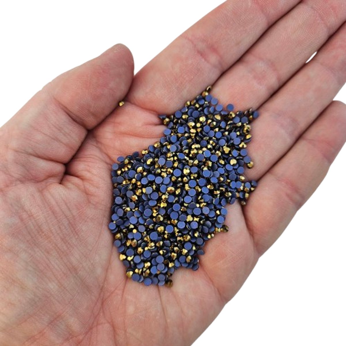 BamBella® - SS10 - Goudkleurig Bruin - Hotfix strass Steentjes - 1440 stuks - strass stenen glitters nail art kleding versieren