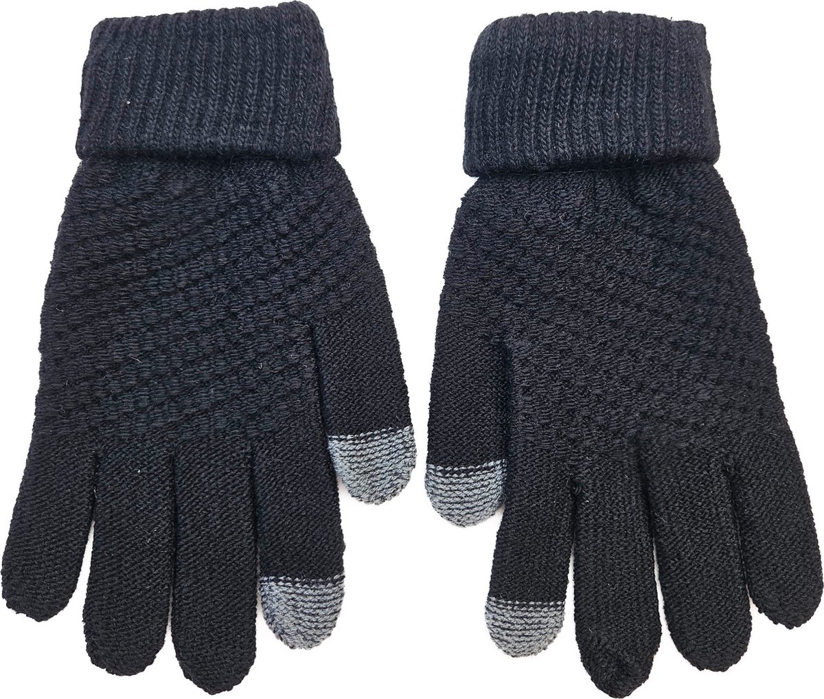BamBella® Handschoenen winter Heren imitatie leer warme nep bont binnenkant
