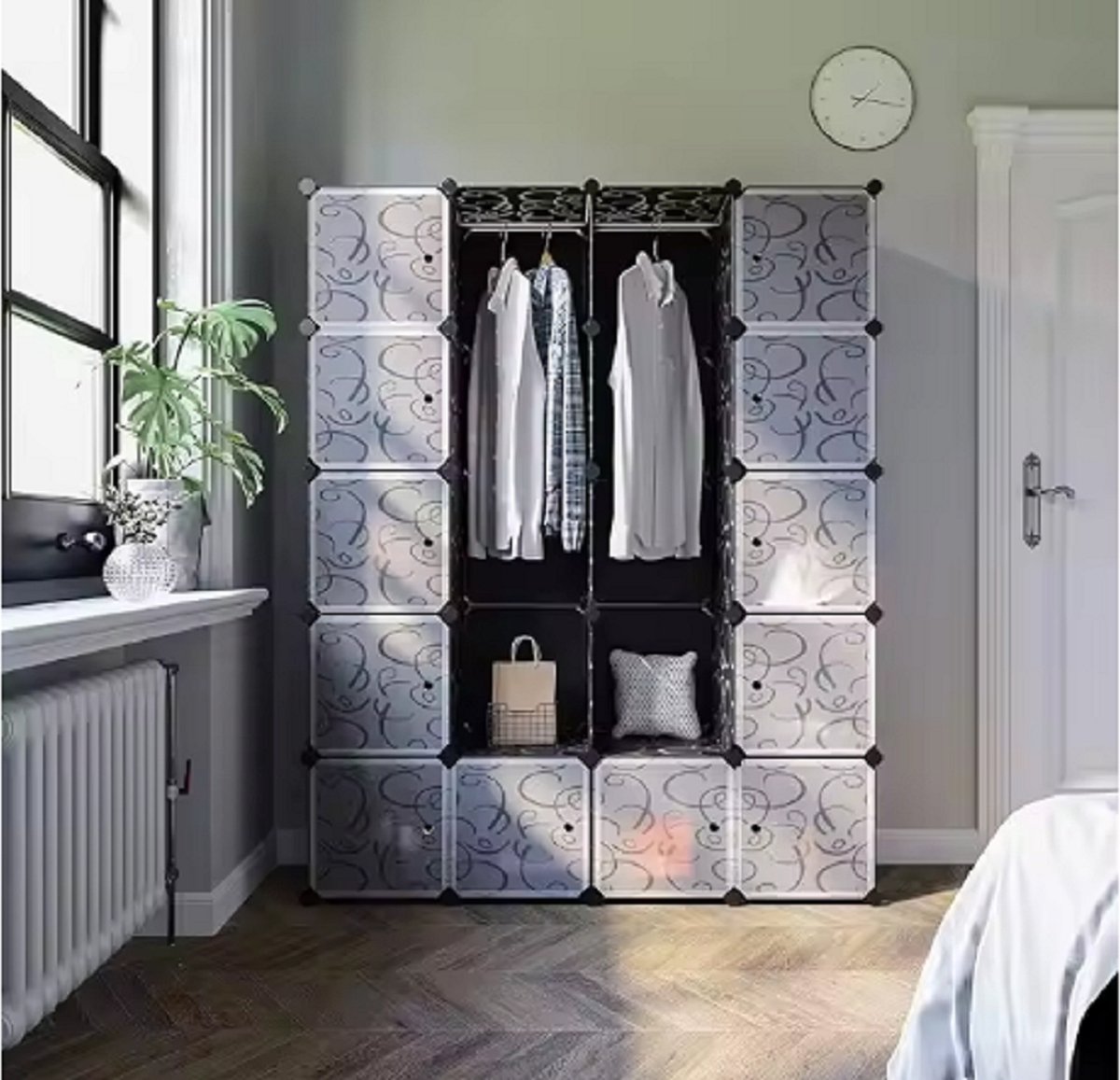 Kleding kast wand rek Kinder kamer kast met deuren opberg met schappen kledingkast