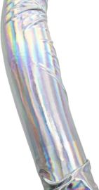 BamBella ® Handschoenen Zilverkleurig - Datex (Mix latex en stof ) Sexy Roze Glans lak metallic