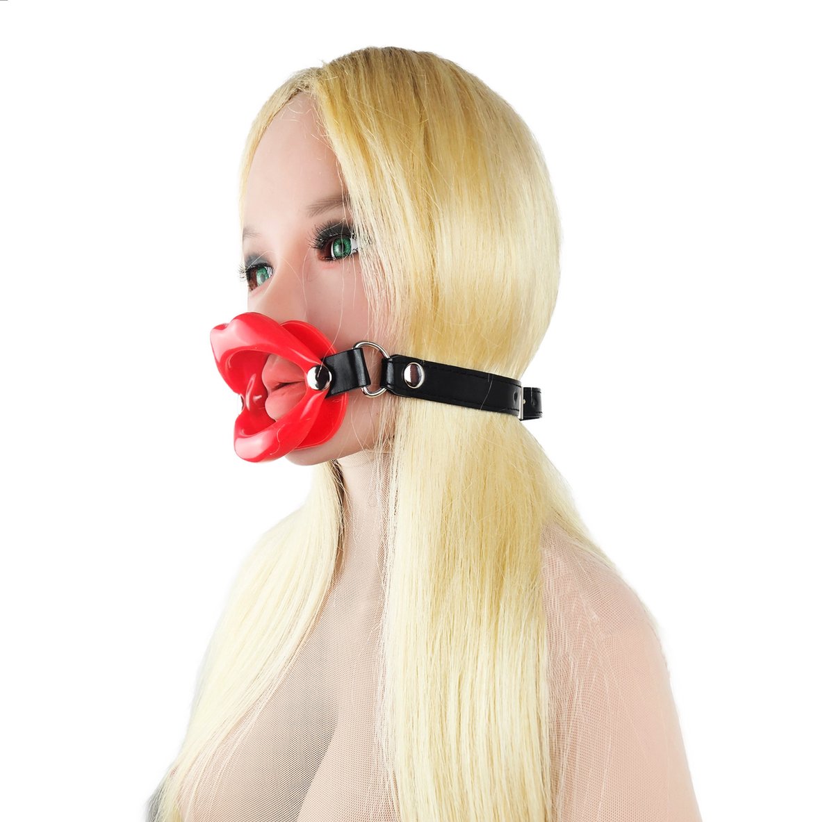 BNDGx® - Gag voor Blow job - Rood - Seks speeltje - mond strap masker bdsm fetish