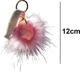 Sleutelhanger Tashanger Grote Konijn Roze 13 CM zachte pluche hanger