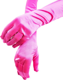 BamBella® Lange Handschoenen Fel Roze onesize Lange Elastische | One Size |
