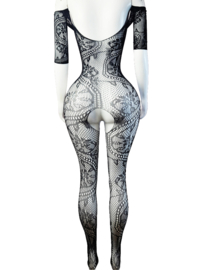 BamBella ® - Panty pak -Onesize - body suit - Dames - Onesize - Erotische jumpsuit van kant lingerie
