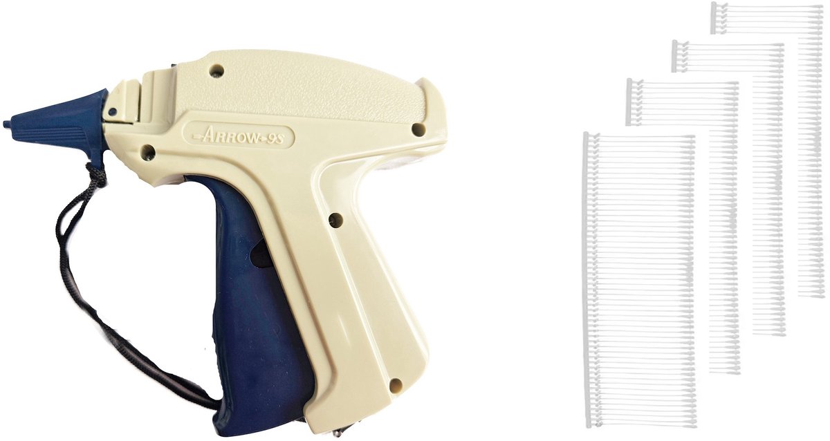 Arrow 9s - Textiel tang schiettang - Incl 1000 riddersporen - ridderspoortang Aanschiet tang kleding label tag gun kleding label pistool