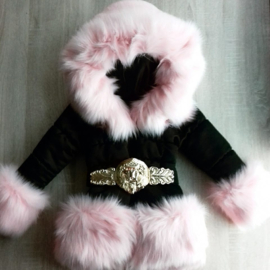 Women's  Winter Coat With Big Fur Collar Fur Faux Fur Jacket