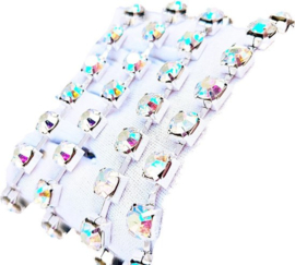 BamBella® - Strass ketting lint - 1 meter - SS38 2mm - Grote steentjes touw crystal Glitter band kleurig