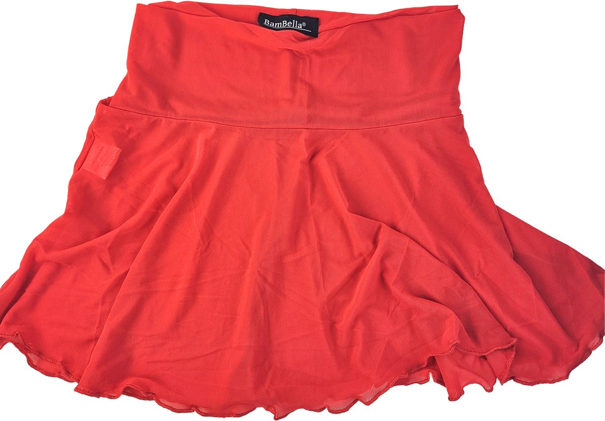 BamBella® - Erotische rok - Onesize - Doorzichtig doorschijnend stretch Rood Merk: BamBella
