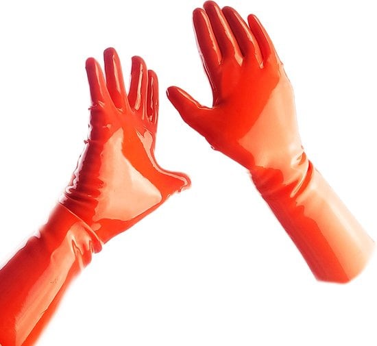 100% LATEX Handschoenen Rood