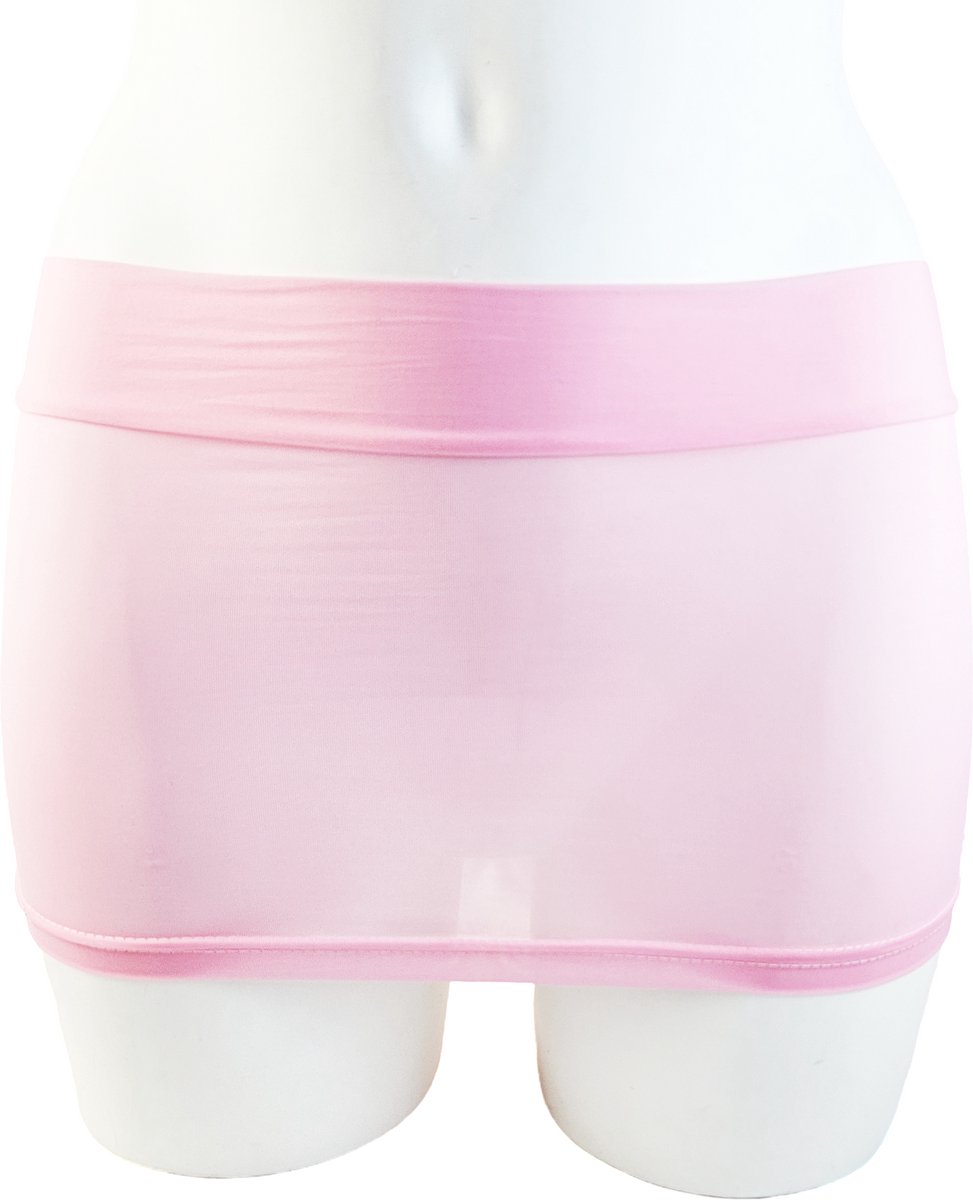 BamBella® - Ultra korte Mini Rok - Sexy Erotische rokje - Onesize - Doorzichtig doorschijnend stretch Wit