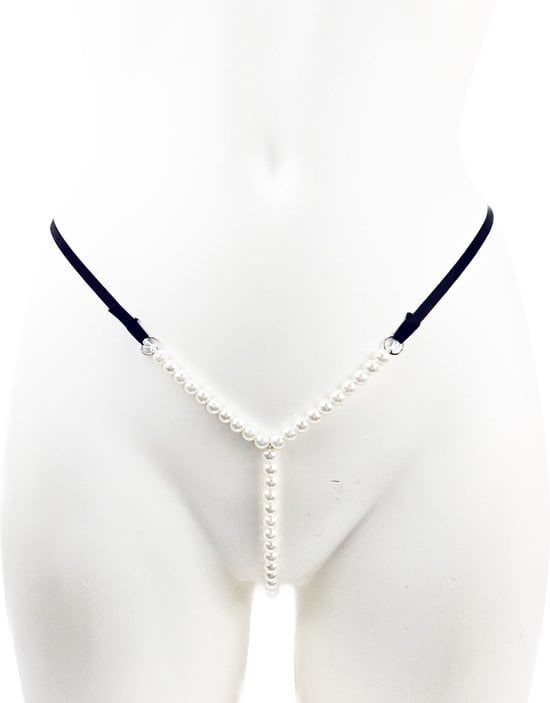 String Kruisloos - One size - Sexy Zwart Erotische onderbroek dames