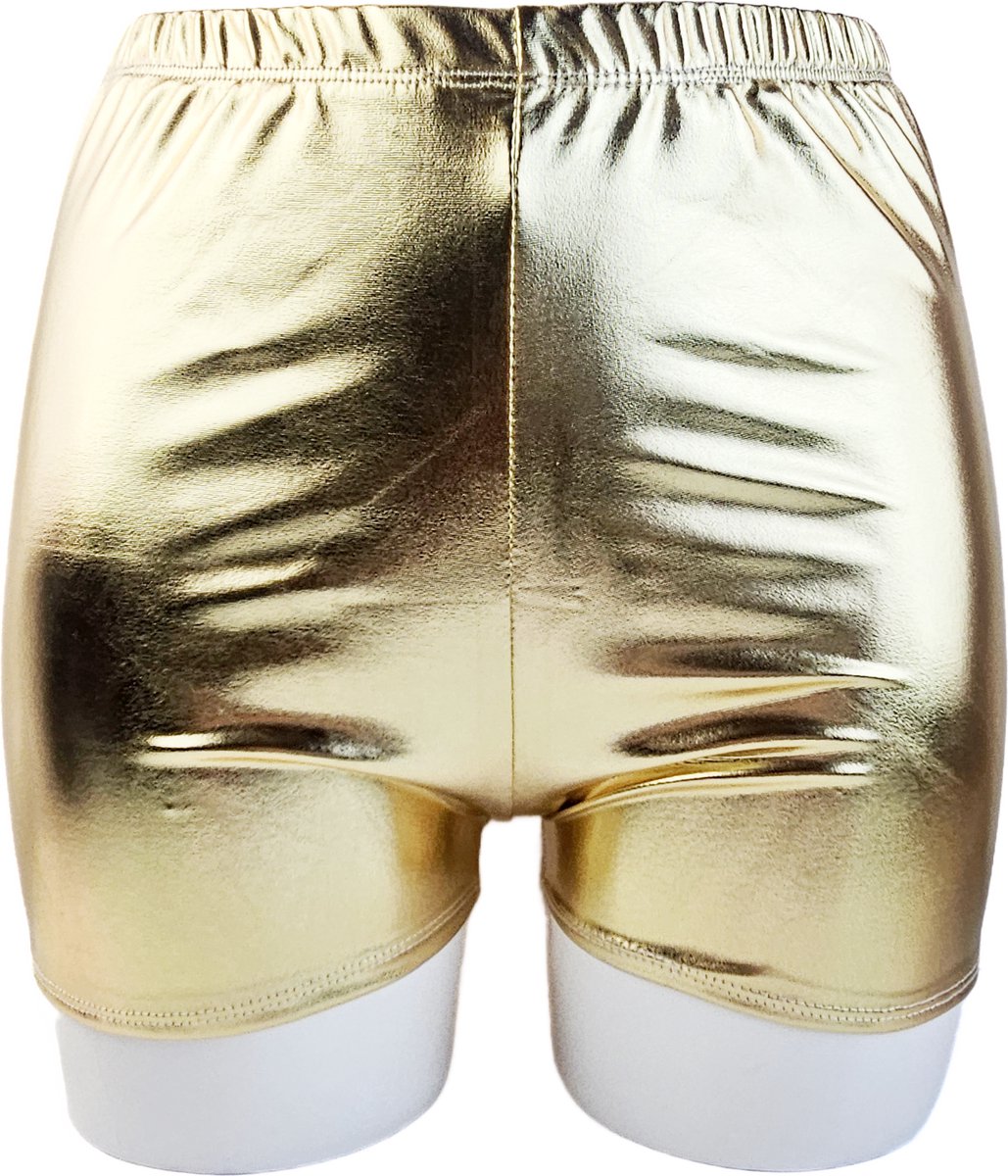 BamBella® Korte broek -  Wetlook Dames - Gpid  Glans Lame metallic Short gym broek