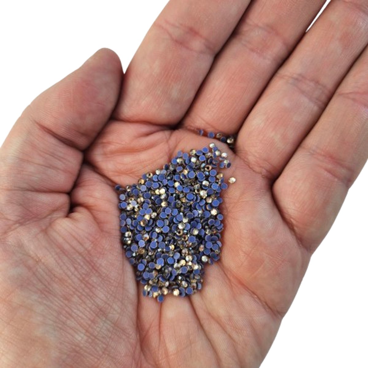 BamBella® - SS6 - Licht Bruin Hotfix strass Steentjes - 1440 stuks - strass stenen glitters nail art kleding versieren