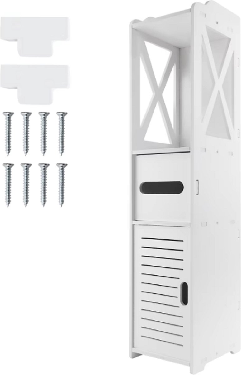 Kast klein voor Badkamer perfect in kleine ruimte Organizer planken badkamermeubel wit