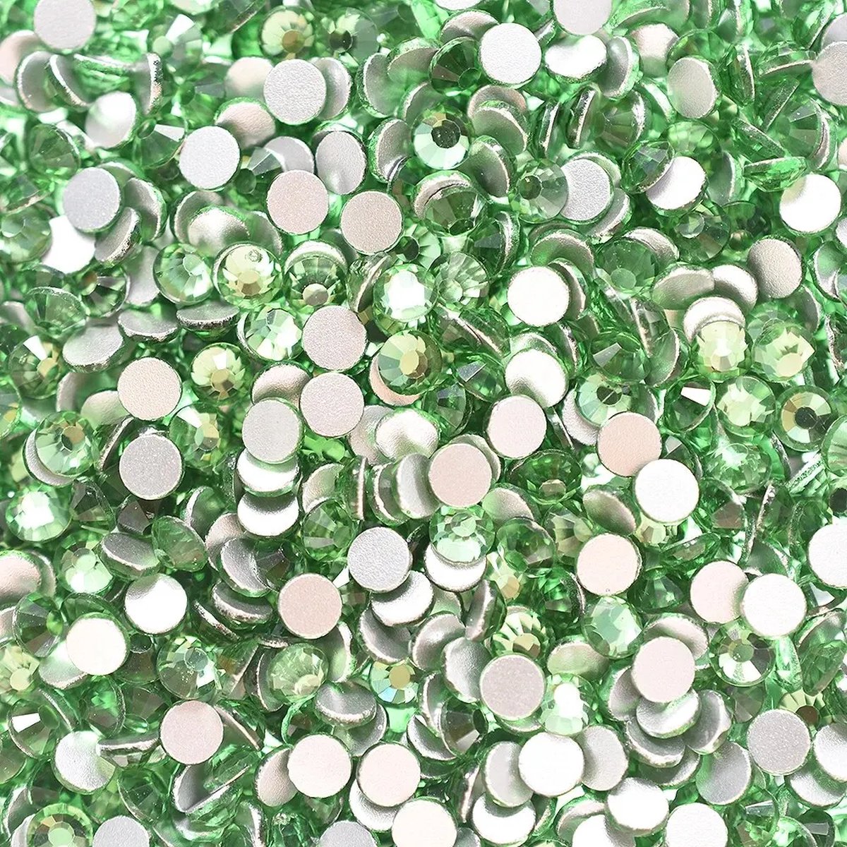 BamBella® Plak strass Steentjes - 1440 stuks - SS10 - Groen strass stenen glitters nail art kleding versieren