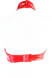 Top- Datex (mix van latex en stof) Top shirt Roze met col