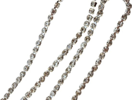 Strass ketting lint 1 meter steentjes touw diamantjes crystal naaien knutselen versieren glitter