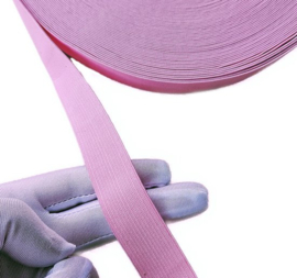 Elastiek - 1 meter - taille Band - 25mm breed - licht Roze voor naaien