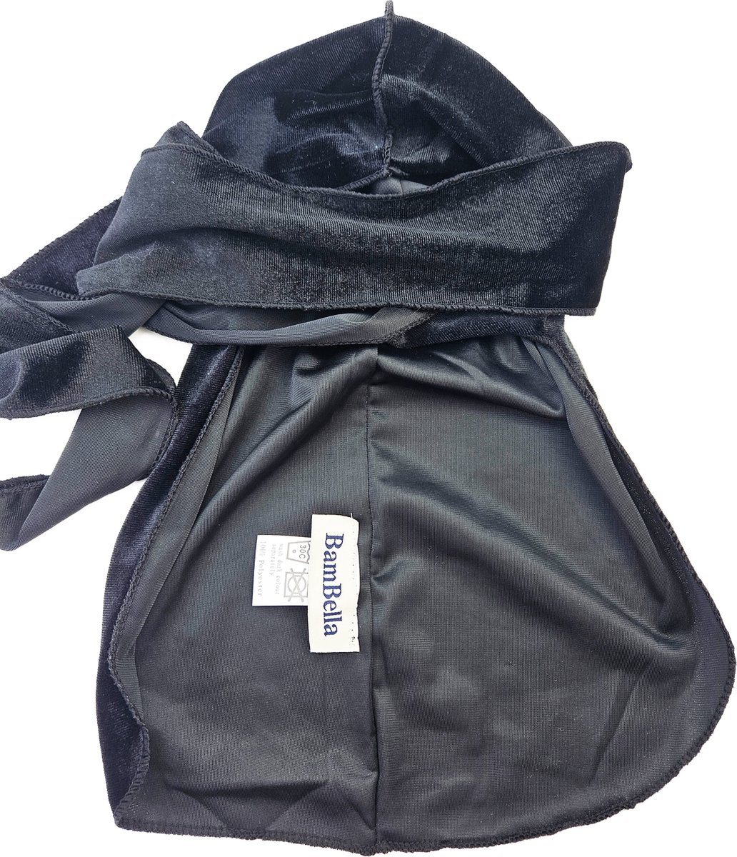 BamBella ® Durag - Grijs - Fijn dun Satijn- - Haarnetjes - Wave Cap - Hoofddoek - doek - Soft - Weave hoofd sjaal